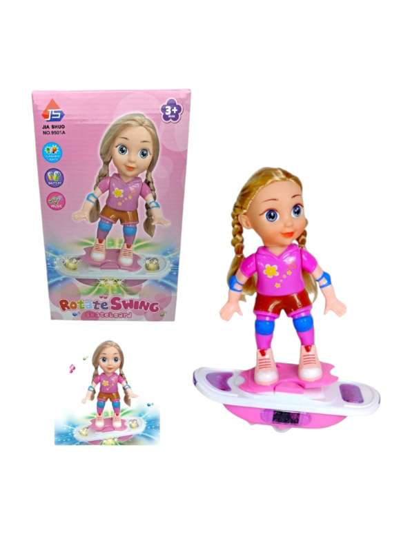 Muñeca en Patineta Sonido Luces Juguete Niña