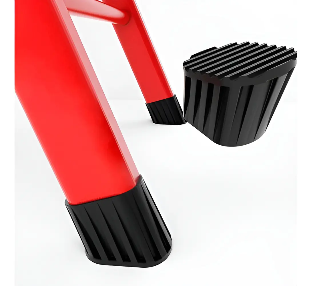Escalera Plegable 2 Escalones Color Rojo Calidad y Firmeza