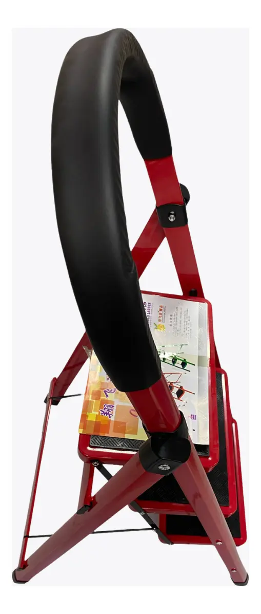 Escalera Plegable 3 Escalones Resistente Color Rojo