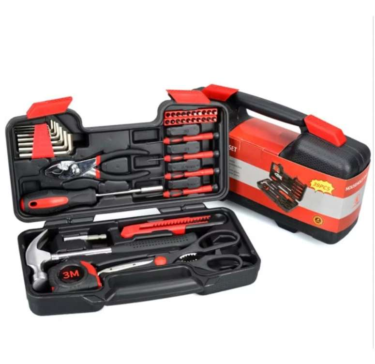 Kit de Herramientas 39 piezas Estuche Rojo