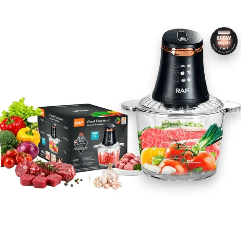 Procesador De Alimentos Picadora Eléctrica Raf Cocina Hogar 3 Litros