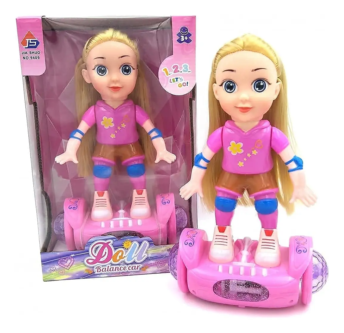 Muñeca en Patineta Sonido Luces Juguete Niña