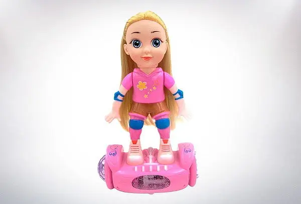 Muñeca en Patineta Sonido Luces Juguete Niña