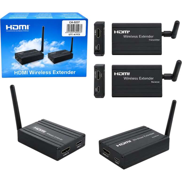 Extensor HDMI inalámbrico (transmisor y receptor)